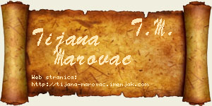 Tijana Marovac vizit kartica
